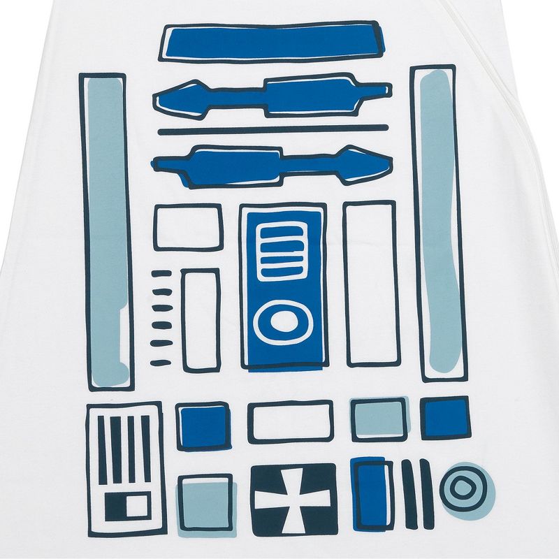 Lambs & Ivy Star Wars R2D2 100% Cotton White Droid Wearable Blanket