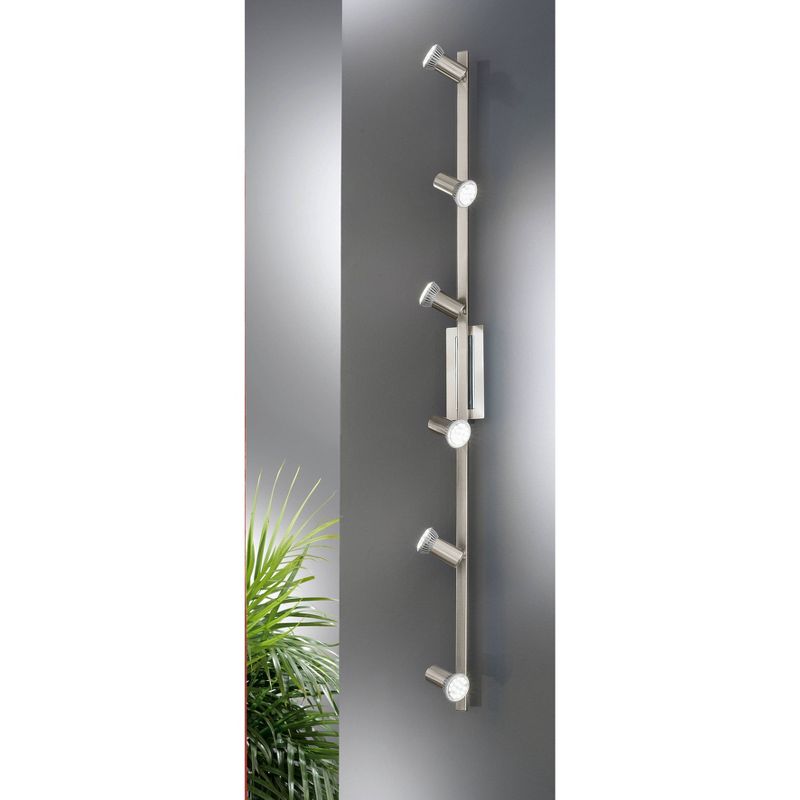 Rotello - 6 Ceiling Track Light 45.5" Long Matte Nickel & Chrome - Eglo