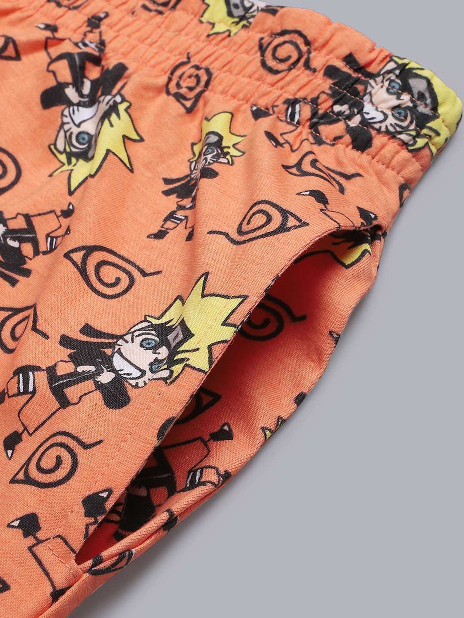 Free Authority Orange Cotton Regular Fit Naruto Printed Boxers