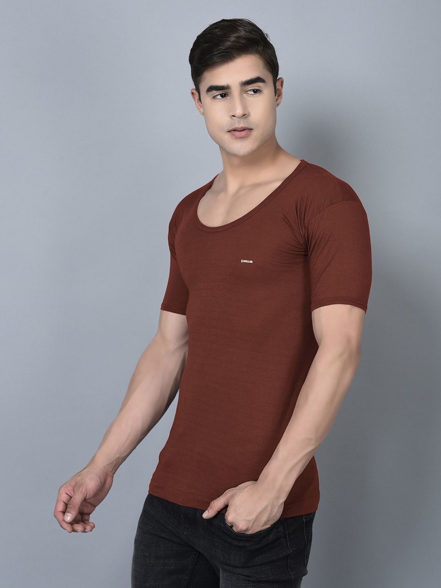 Dollar Bigboss Assorted Cotton Regular Fit Vest - Pack Of 7