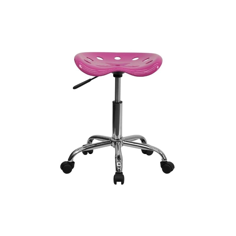 Vibrant Candy Heart Tractor Seat and Chrome Stool