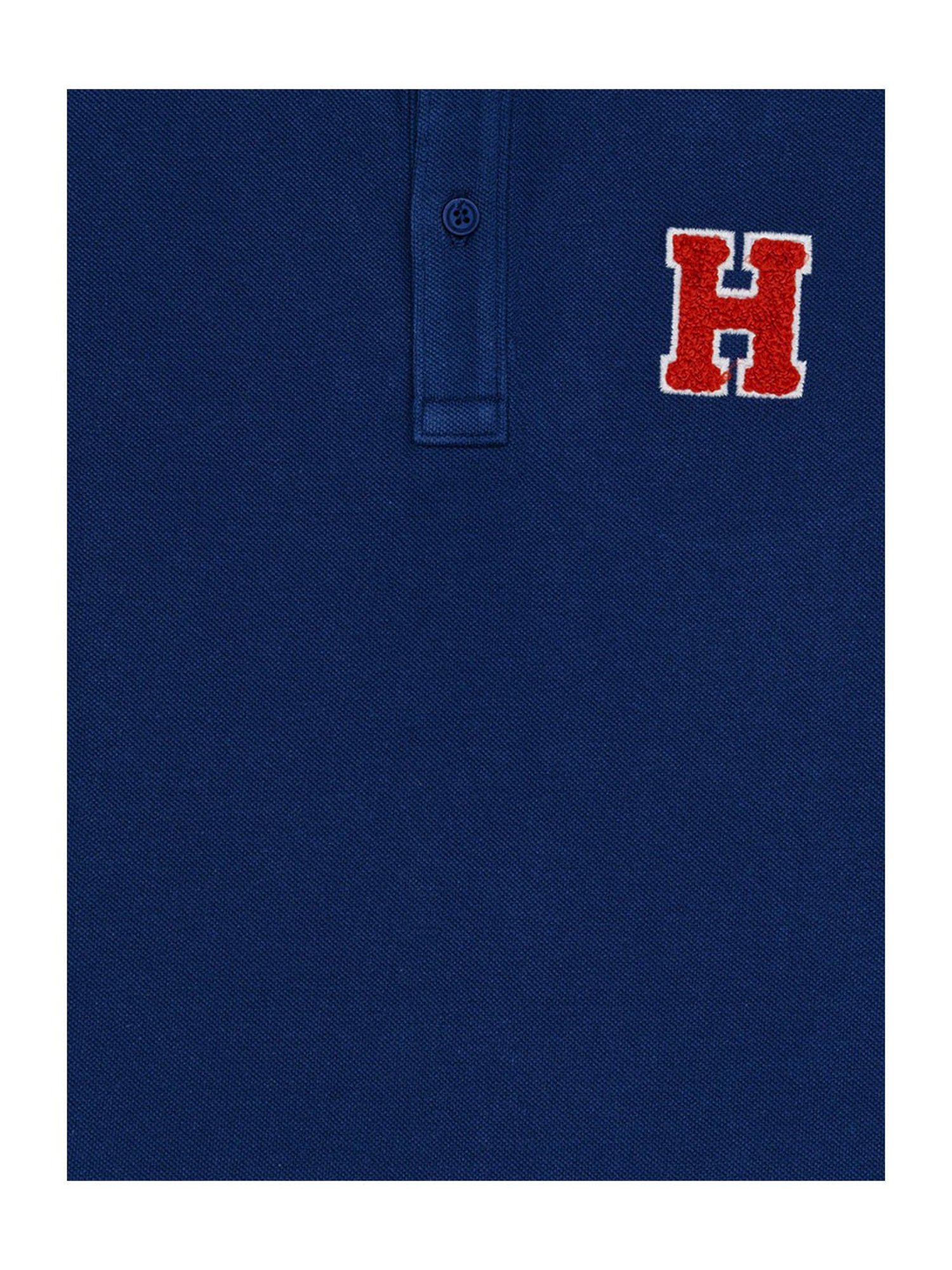 H by Hamleys Boys Navy Solid Polo T-Shirt