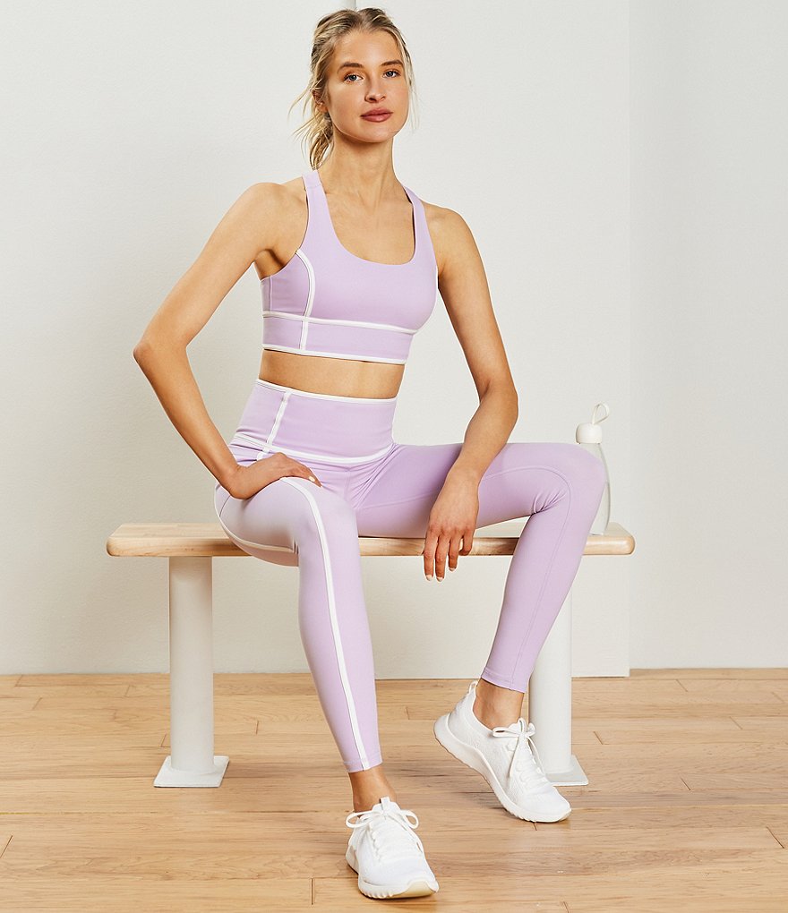 Antonio Melani Action High Waist Contrast Trim 28-Inch Legging