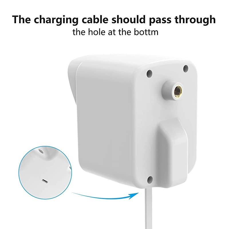 Cam Camera Wall Mount Bracket, COOWUFAN Weather Proof 360 Degree Protective Adjustable Housing Mount and Cover for Cam V2 V1 and Ismart Spot Camera Indoor Outdoor (White(1 Pack))