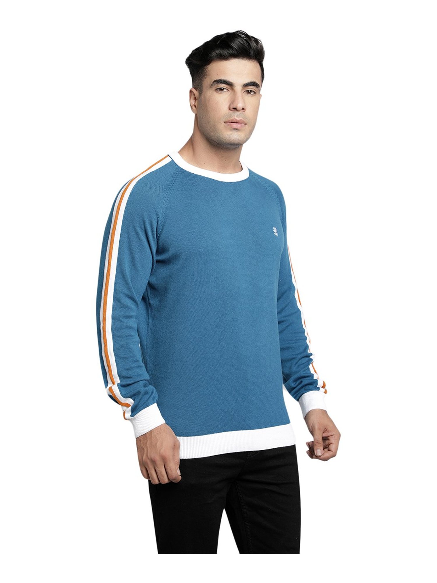 Red Tape Blue Round Neck Sweater