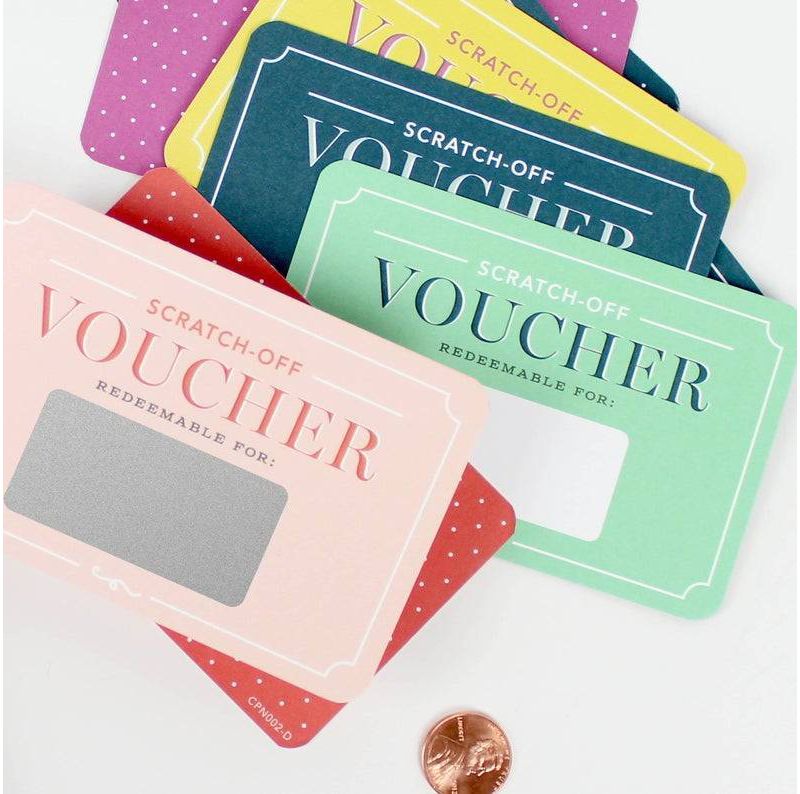 Scratch Off Vouchers Cards