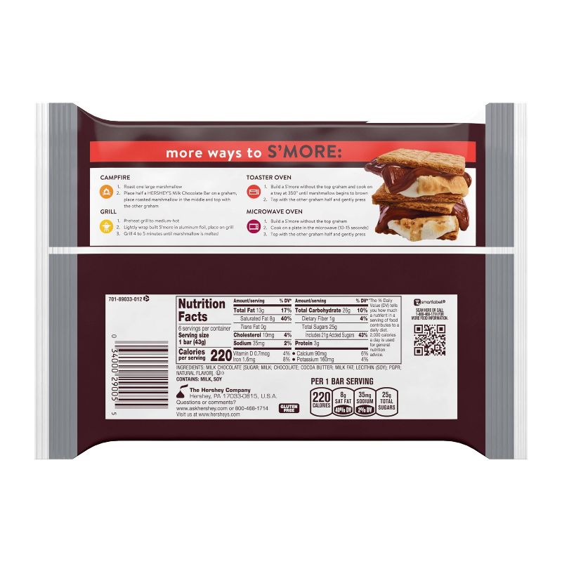 Hershey's Milk Chocolate Bar - 6ct