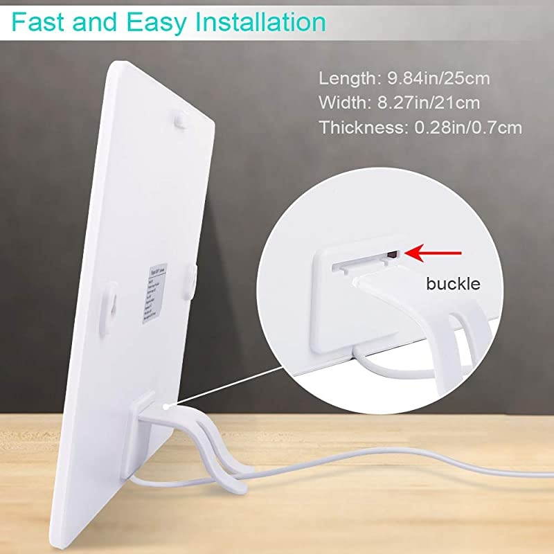 Newest HD TV Antenna up 250 Miles Range-Indoor Antenna Support 4K 1080P All Older TV's & Smart TV for 360&deg; Reception, Smart Amplifer Signal Booster HDTV Digital Antenna with 18ft Coax Cable