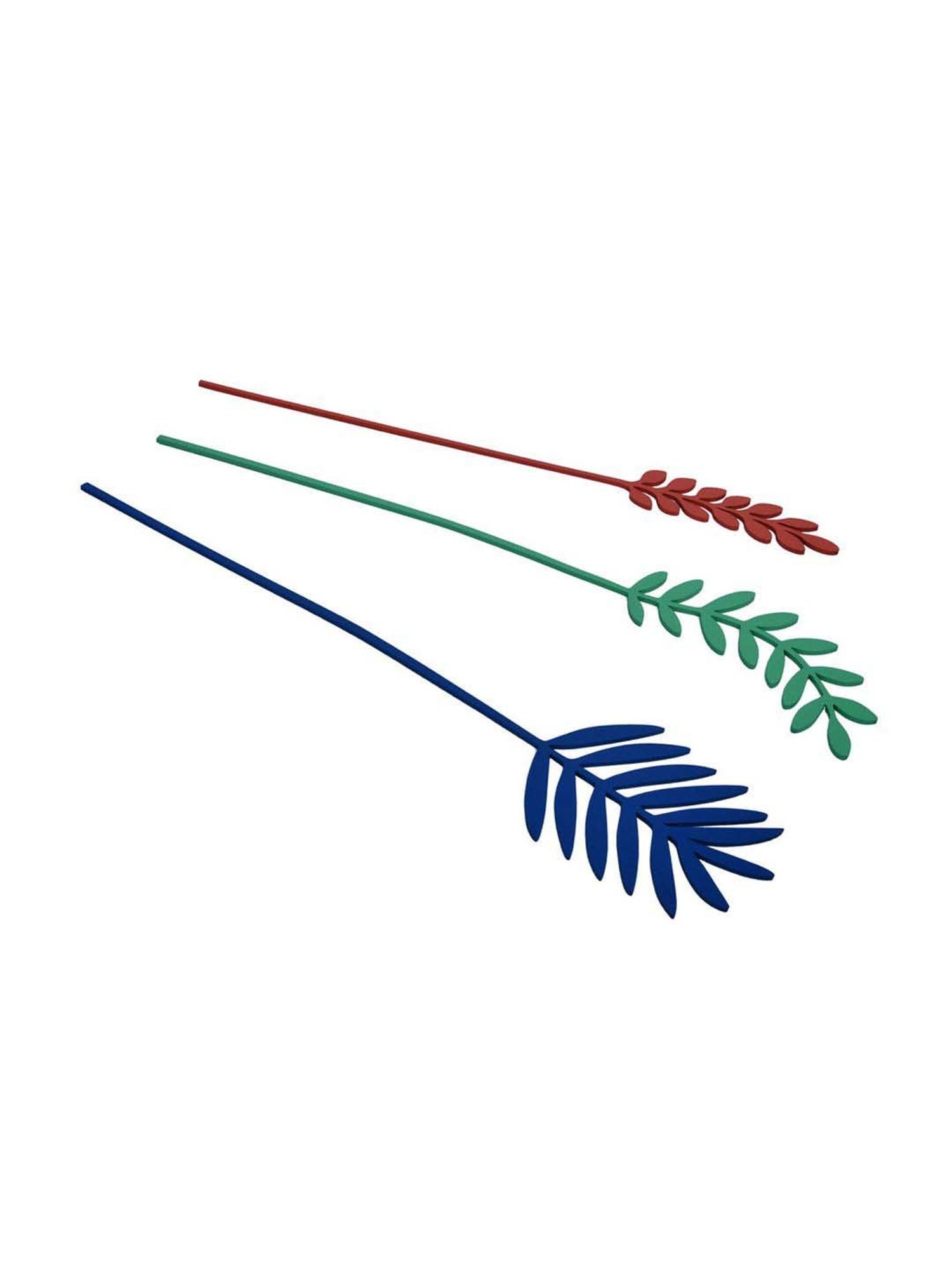 @home Multicolor Mdf Areca Palm Artificial Stick - Set of 3