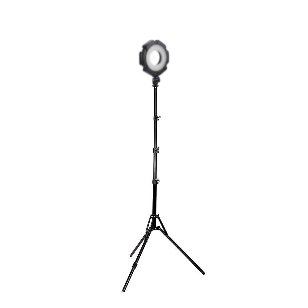 Kshioe Aluminum Adjustable Single 2m Light Stand Reflexed Light Stand Black