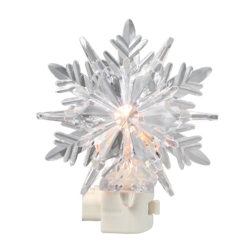 Northlight 5.75" Pre-Lit Snowflake C7 Christmas Night Light - Clear