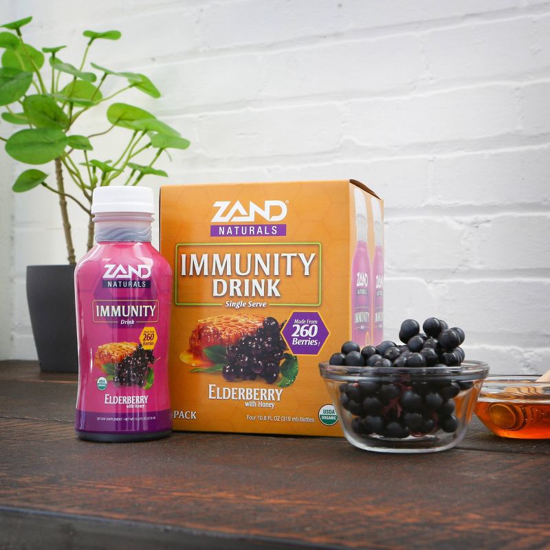 Zand Naturals Immunity Drink - Elderberry with Honey - 4pk