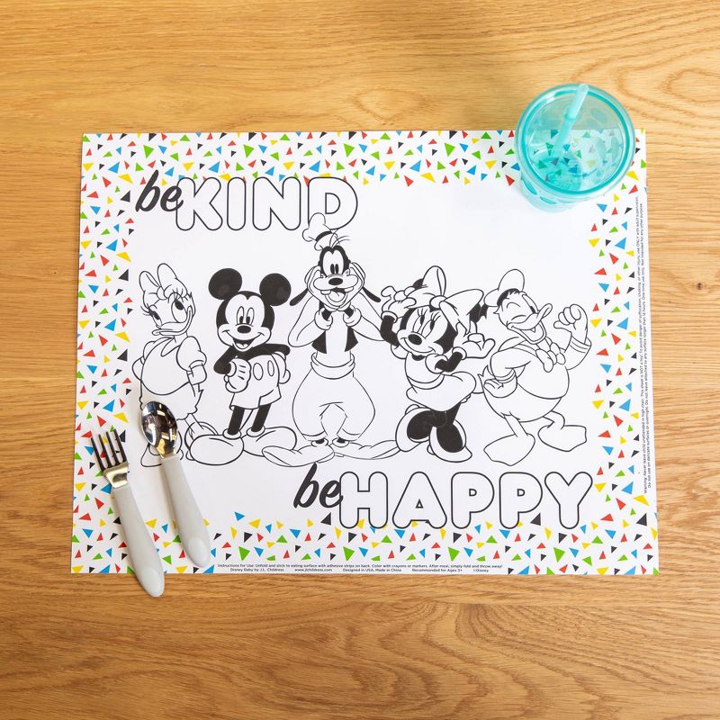 Disney Baby by J.L. Childress Color Me Disposable Placemats - 24pk