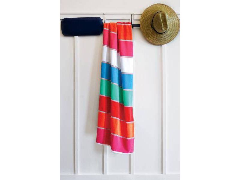 4pk Maya Beach Towel Set Aqua/Red - CARO HOME