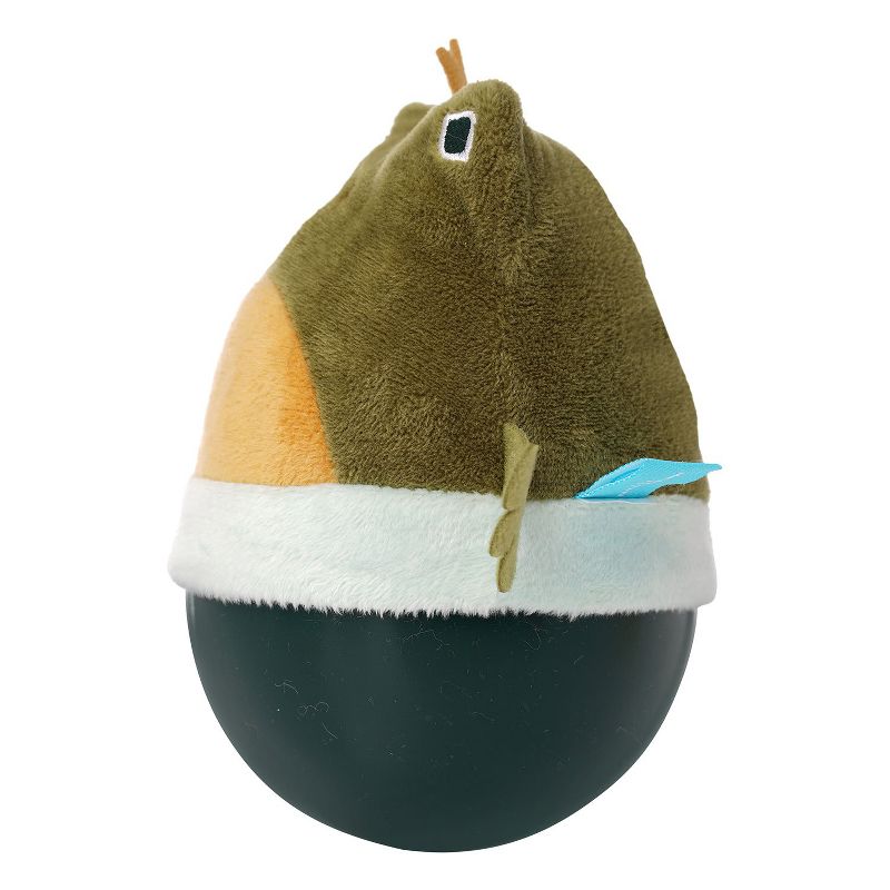 Manhattan Toy Wobbly Bobbly Frog Weighted, Soft Silicone Wobble Ball with Embroidered Plush Baby & Toddler Toy