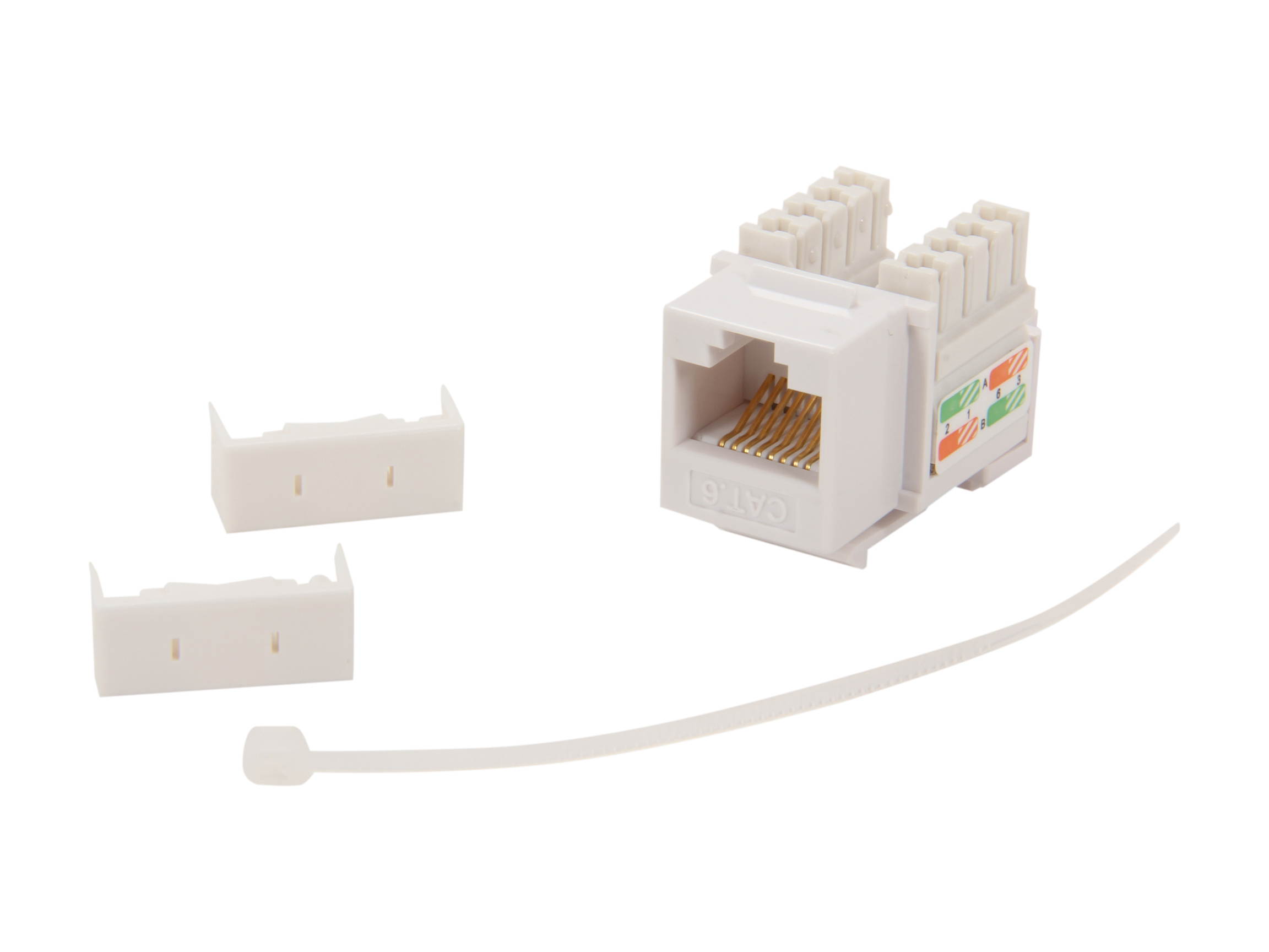 BYTECC Cat. 6 Punch Down Keystone Jack - White