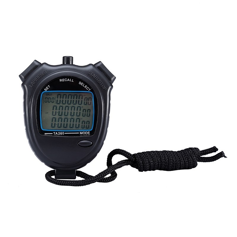 sports stopwatch Three rows of 60 channels seconds counter Track and field sports stopwatch Running a timer