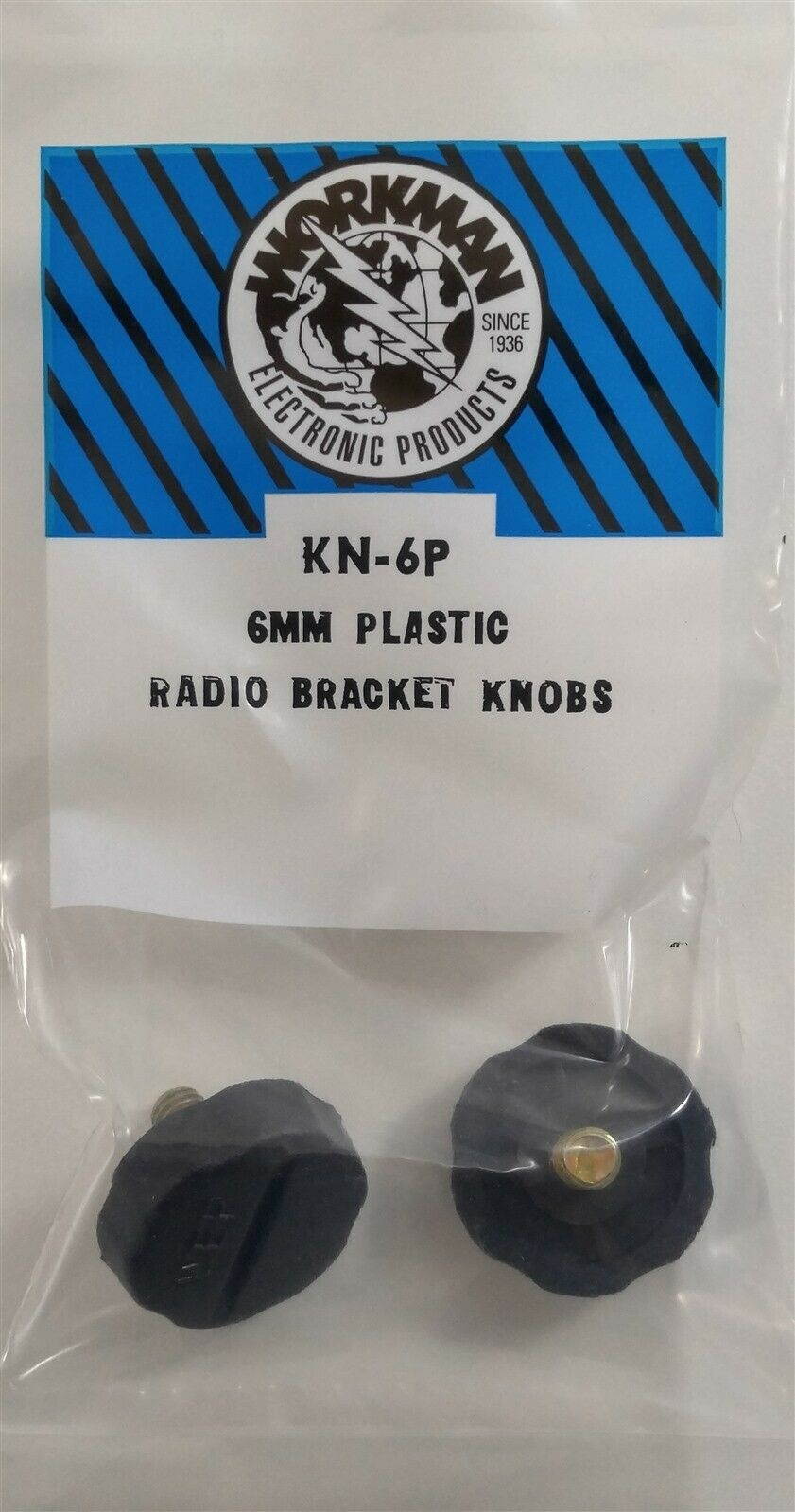 Lot of 10 Packs Workman KN-6P Plastic OEM 6mm CB Radio Bracket Knob (2 per Pack)