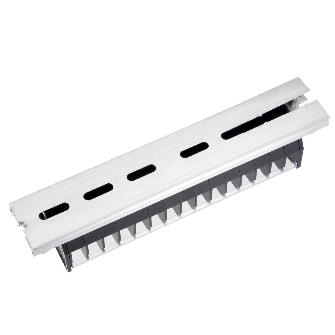 Barrier Terminal Strip Block 660V 15A Dual Row 15P DIN Rail Base Screw Connector