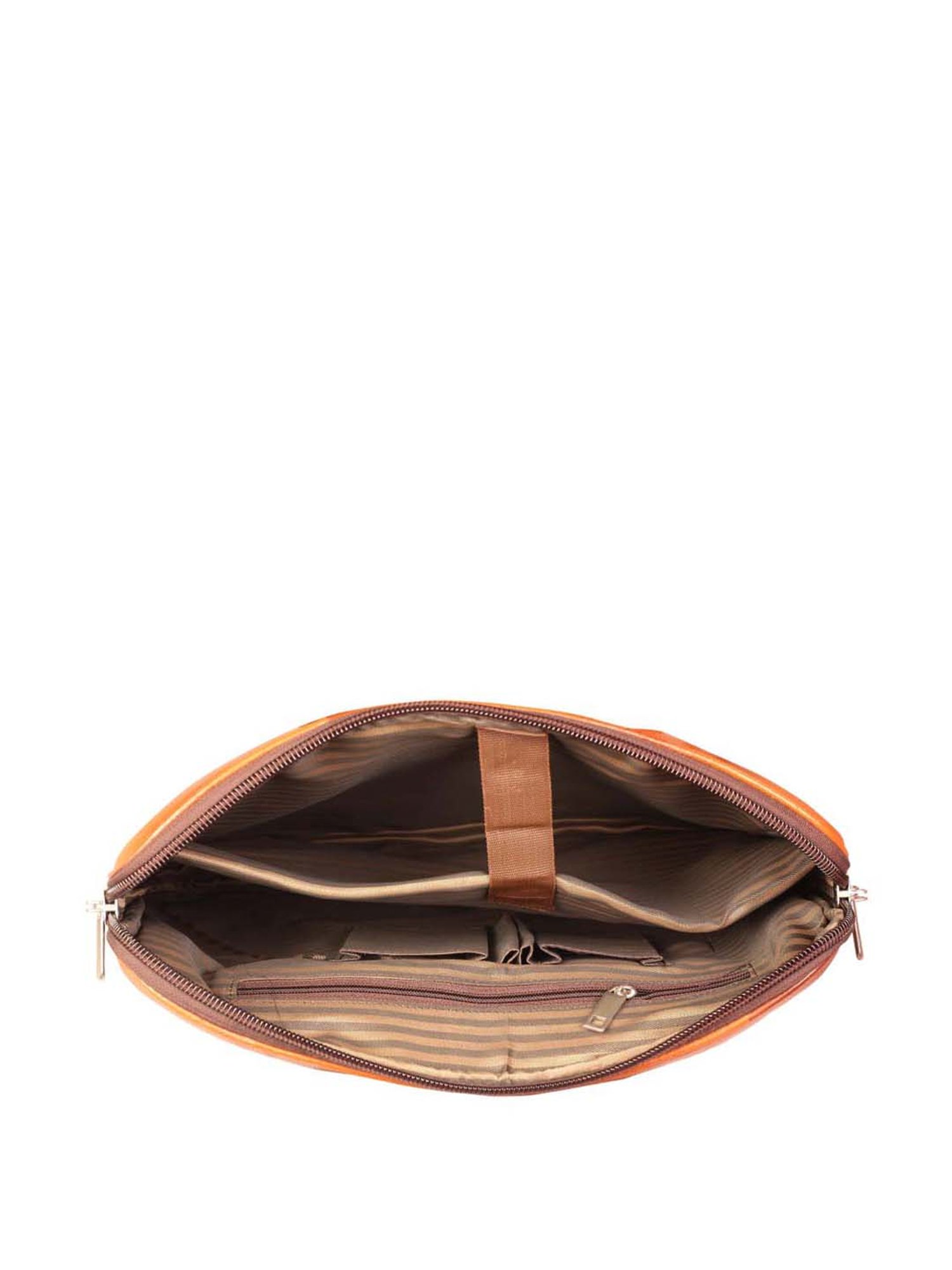 Scharf Walker Tan Formal Leather Laptop Bag