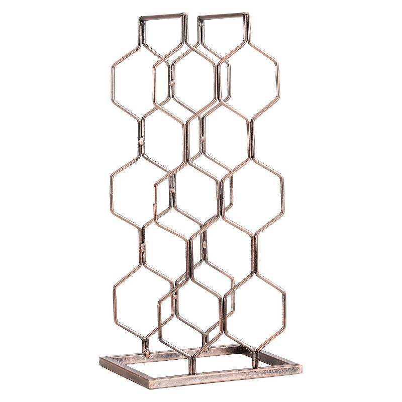 Danya B 8 Bottle Electroplated Wine Rack Copper