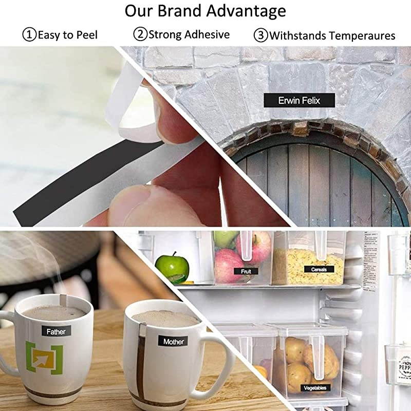 Compatible Label Tape Replacement for Brother TZe335 TZ 335 PTouch White on Black Label Tape 12mm 047 Laminated TZe Tape for Brother PTD210 PTH110 PTD600 PTD400 Label Maker 4 Pack