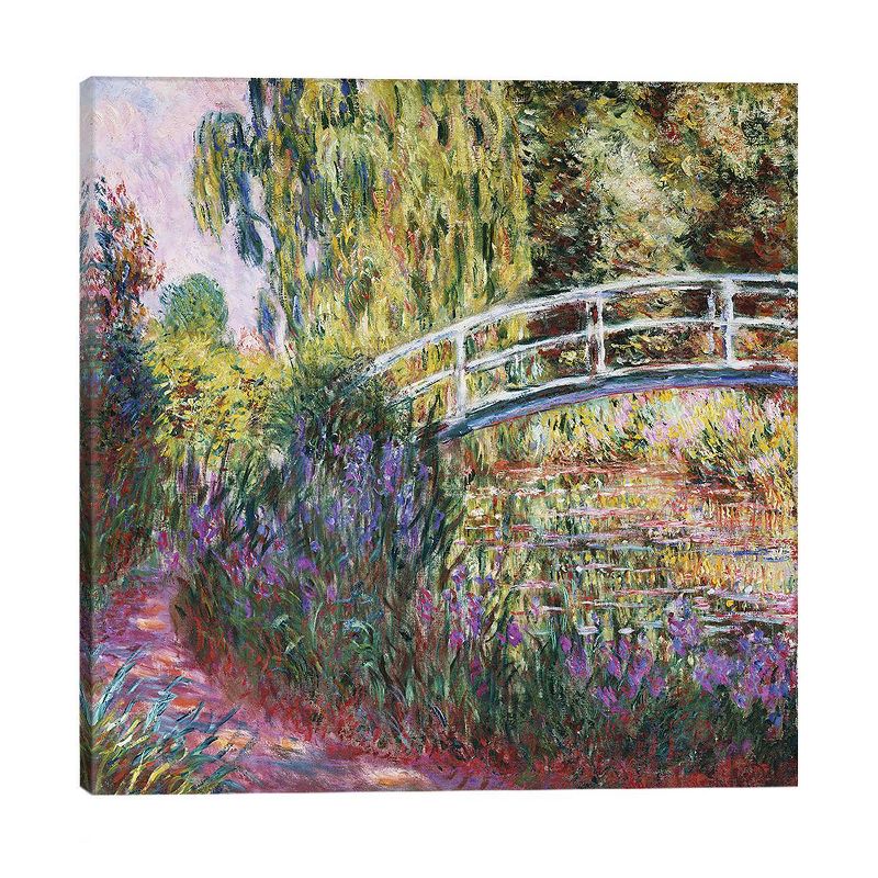 The Japanese Bridge Pond with Water Lilies 1900 by Claude Monet Unframed Wall Canvas - iCanvas