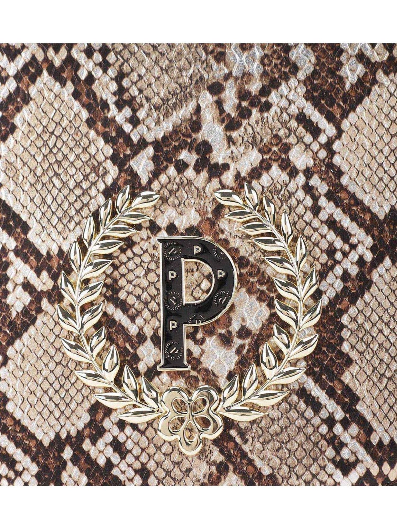 Pollini Brown Soft Animal Effect Medium Cross Body Bag