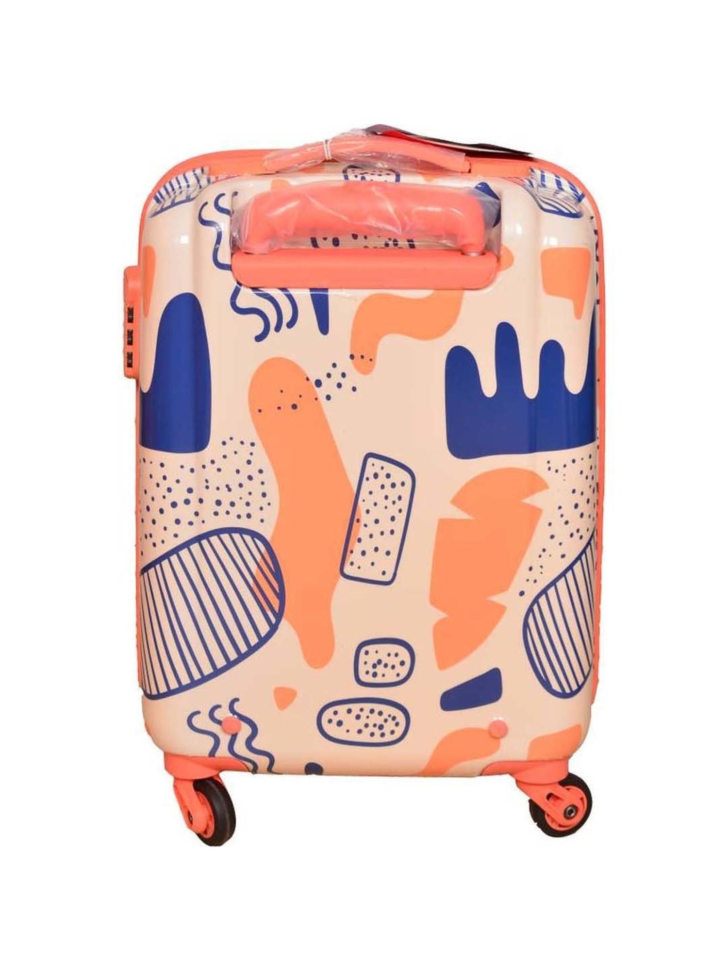 Skybags Luna Beige Printed Hard Small Trolley Bag - 35 cm