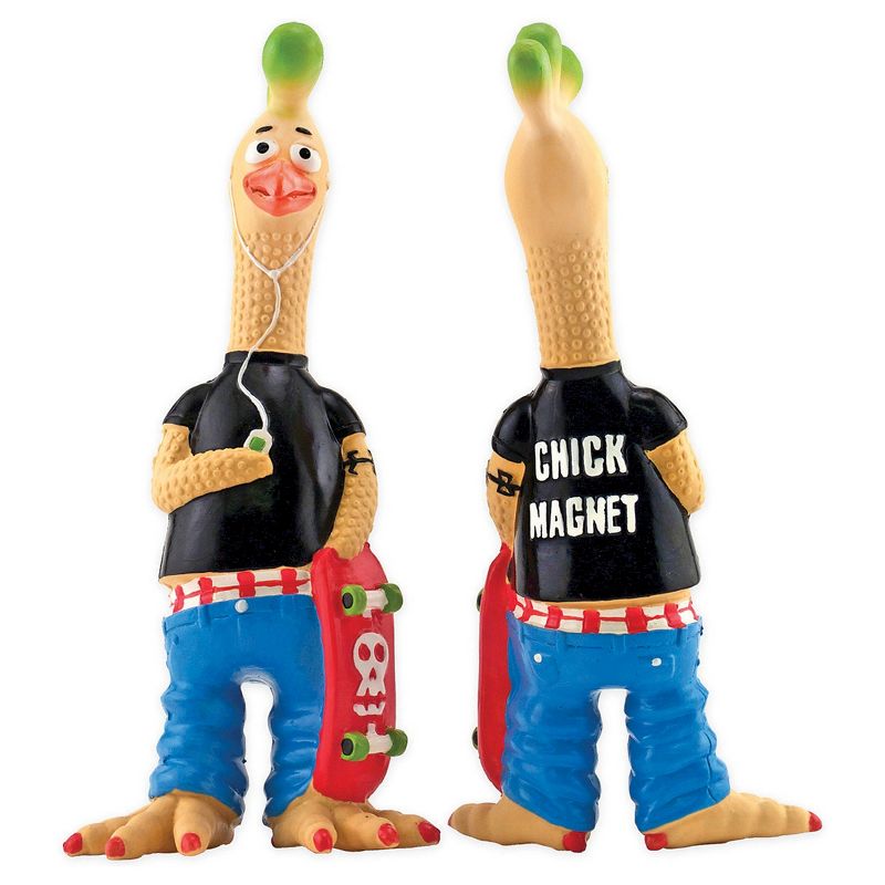 Ruffin'it Tony Mohawk Latex Chicken Dog Toy - Small (9'')