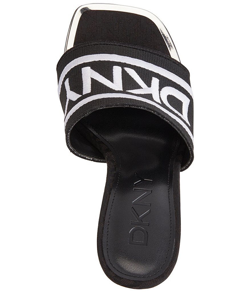 DKNY Amantha Logo Elastic Dress Mules