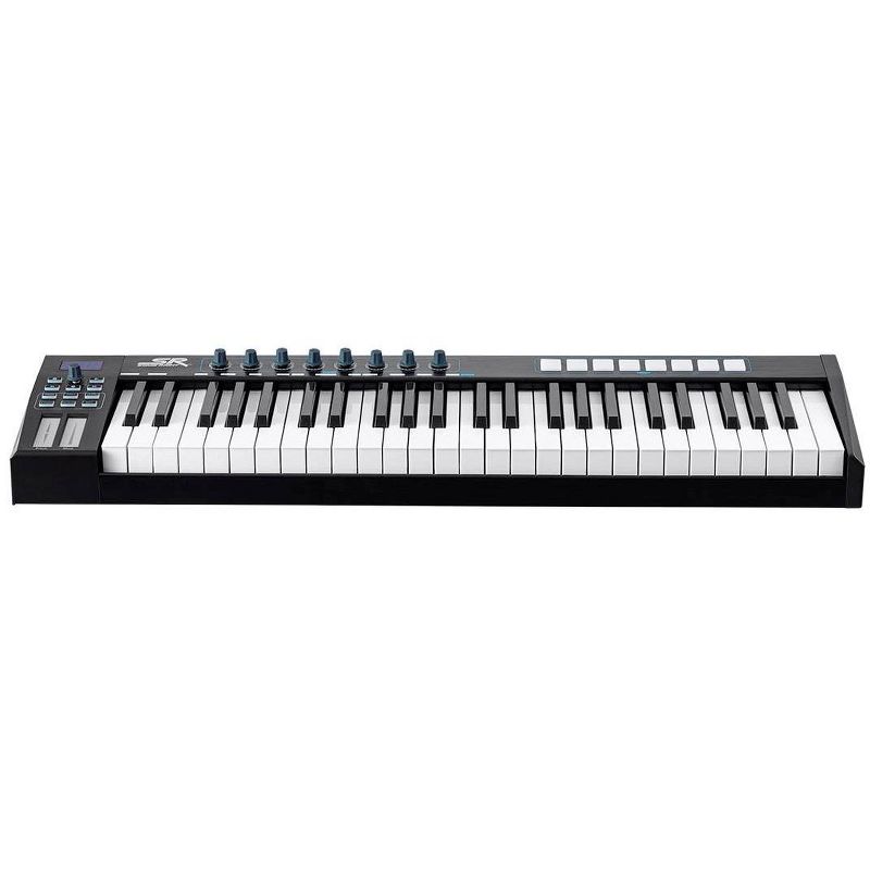 Monoprice SRK49 49-Key USB MIDI Keyboard Controller with 8 Velocity-Sensitive RGB Pads, 8 Assignable Knobs, 5 MMC Buttons - Stage Right Series