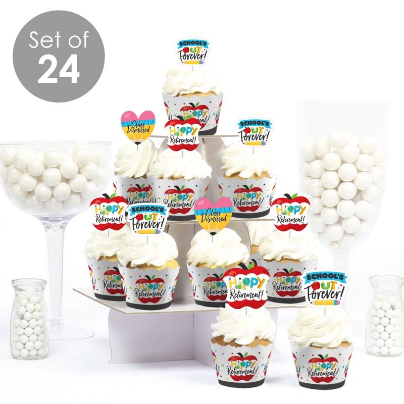 Big Dot of Happiness Best Mom Ever - Dessert Cupcake Toppers - Mother's Day Clear Treat Picks - Set of 24