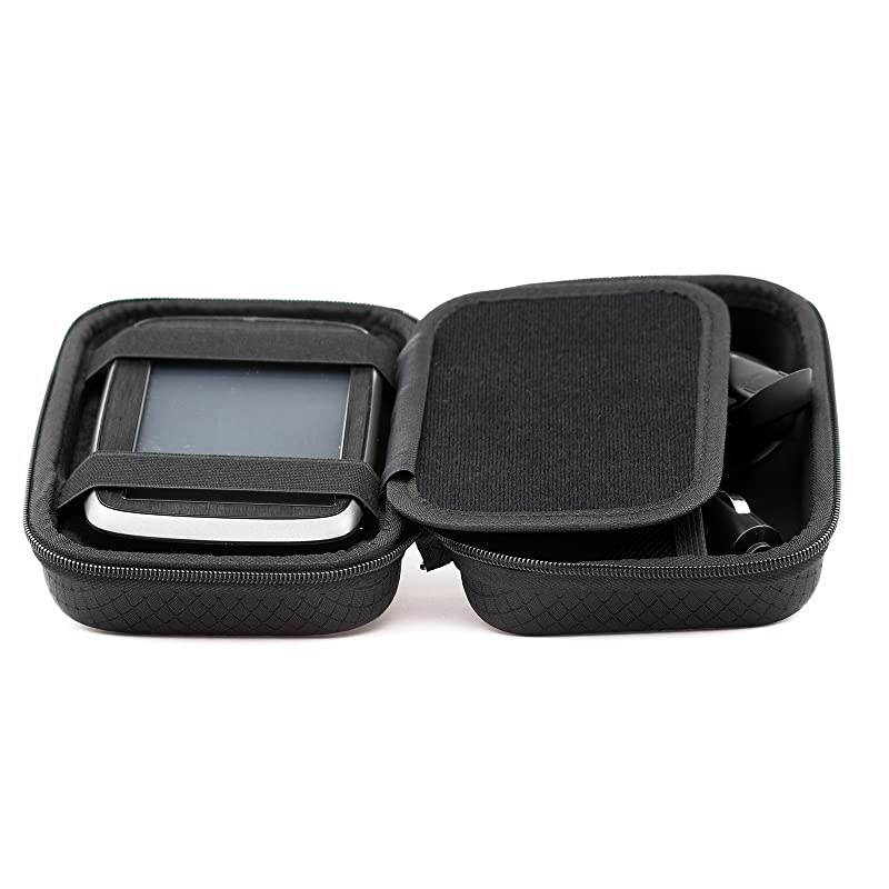 Hard Carrying Case for Tomtom Via 1425 1525 M SE 1425M 1525M 1525TM Go 52 Go 520 5200 Rider 500 550 Trucker 550 5Inch GPS with Accessory Storage and Lanyard Black