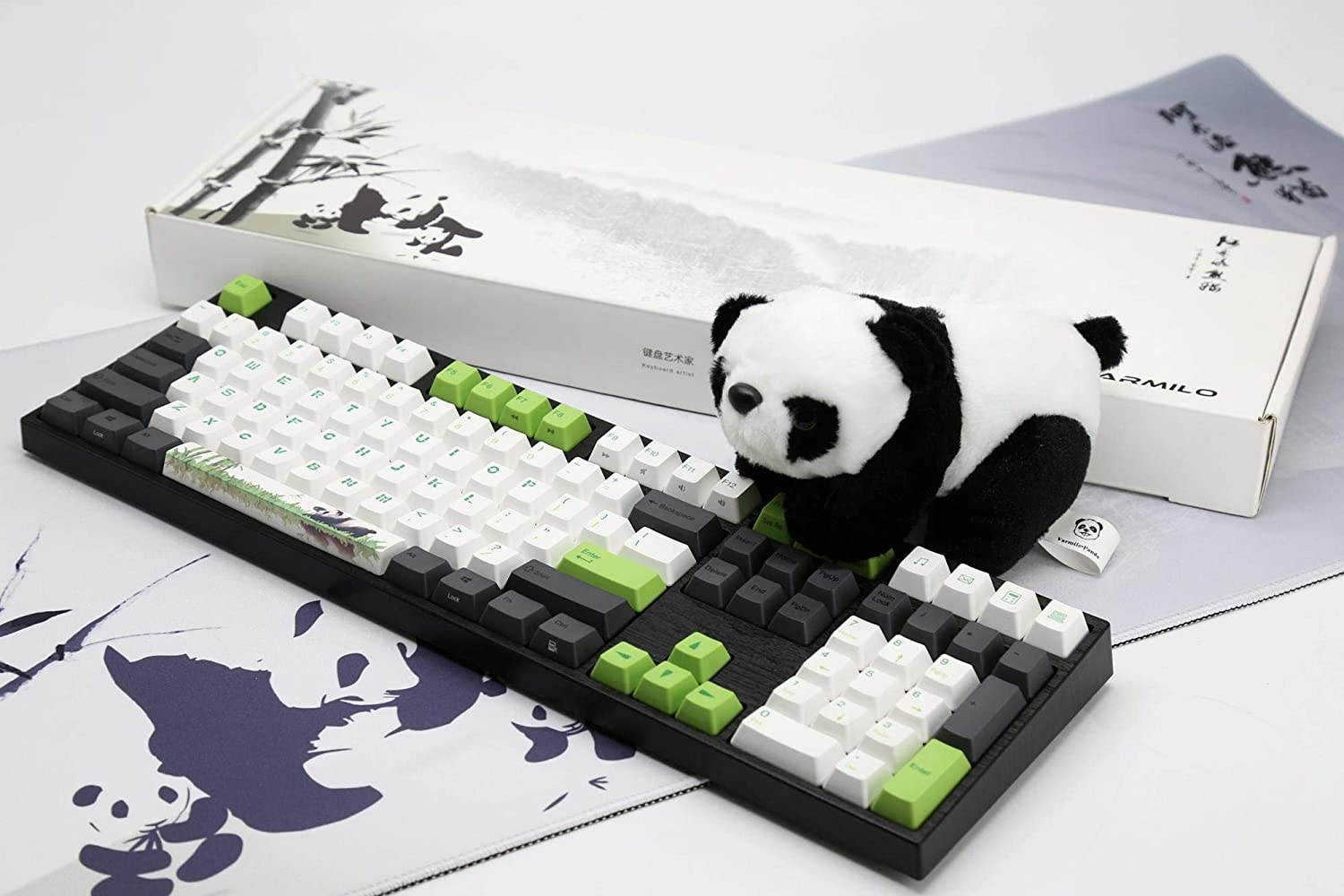 Varmilo VA108M Panda White LED Dye Sub PBT Mechanical Keyboard (Cherry MX Black)