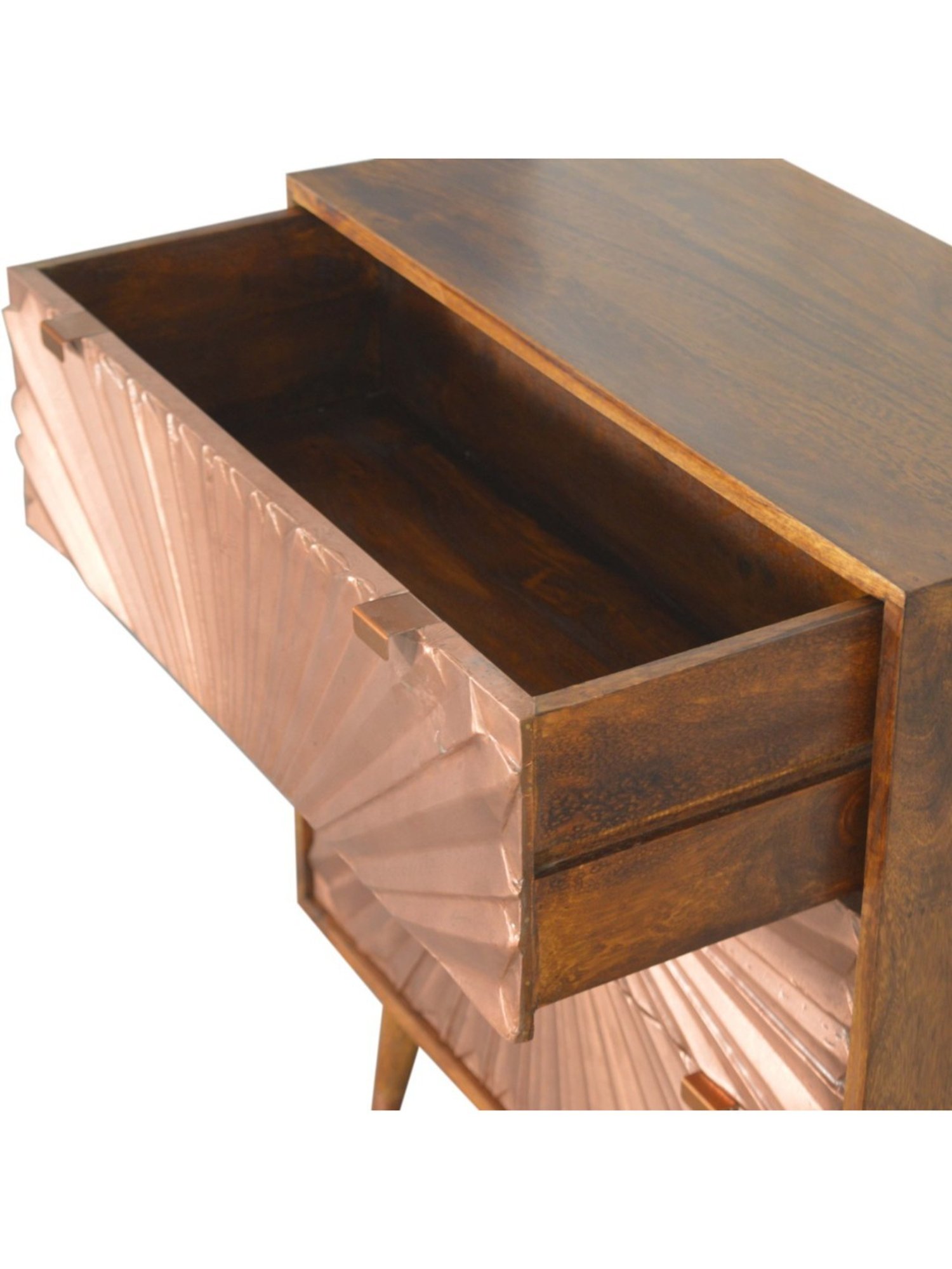 Artisan Furniture Manila Copper & Brown Wood Chest