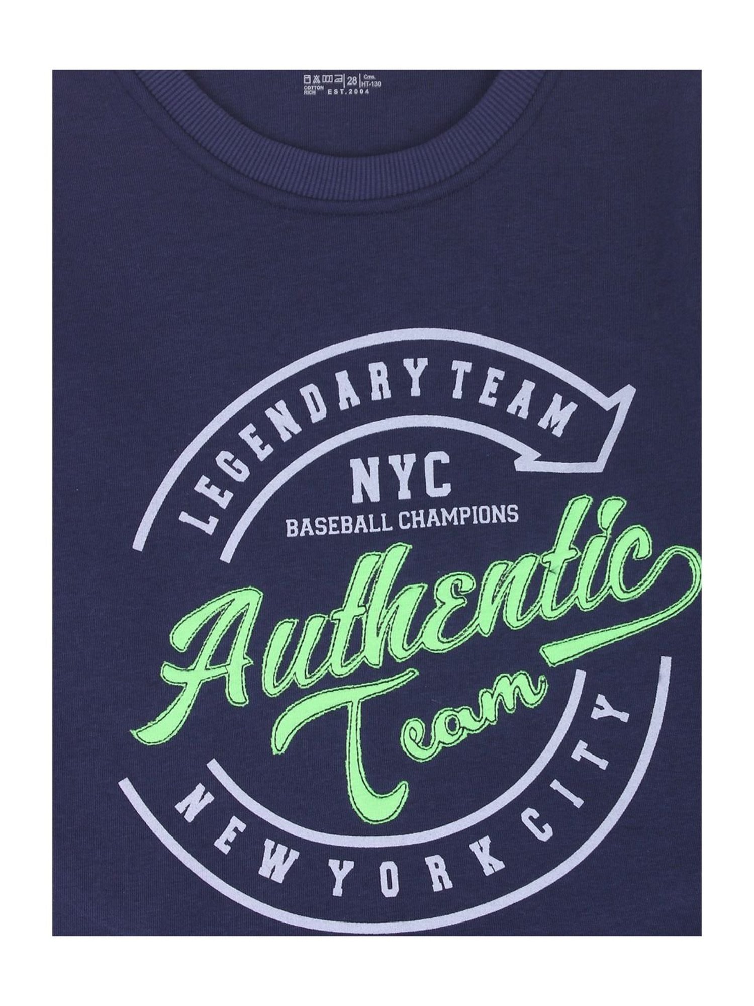 Proteens Kids Navy Cotton Printed Sweatshirt