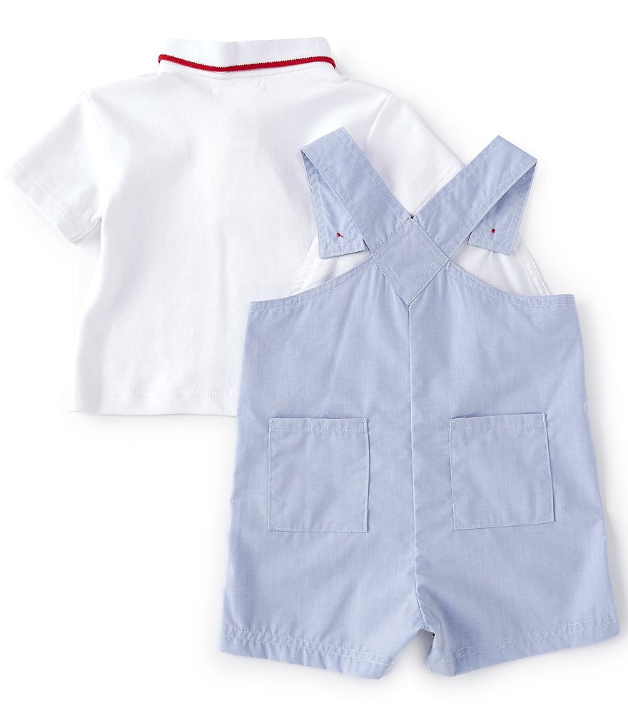 Petit Ami Baby Boys 3-24 Months Short-Sleeve Polo & Sailboat Applique Overall Set