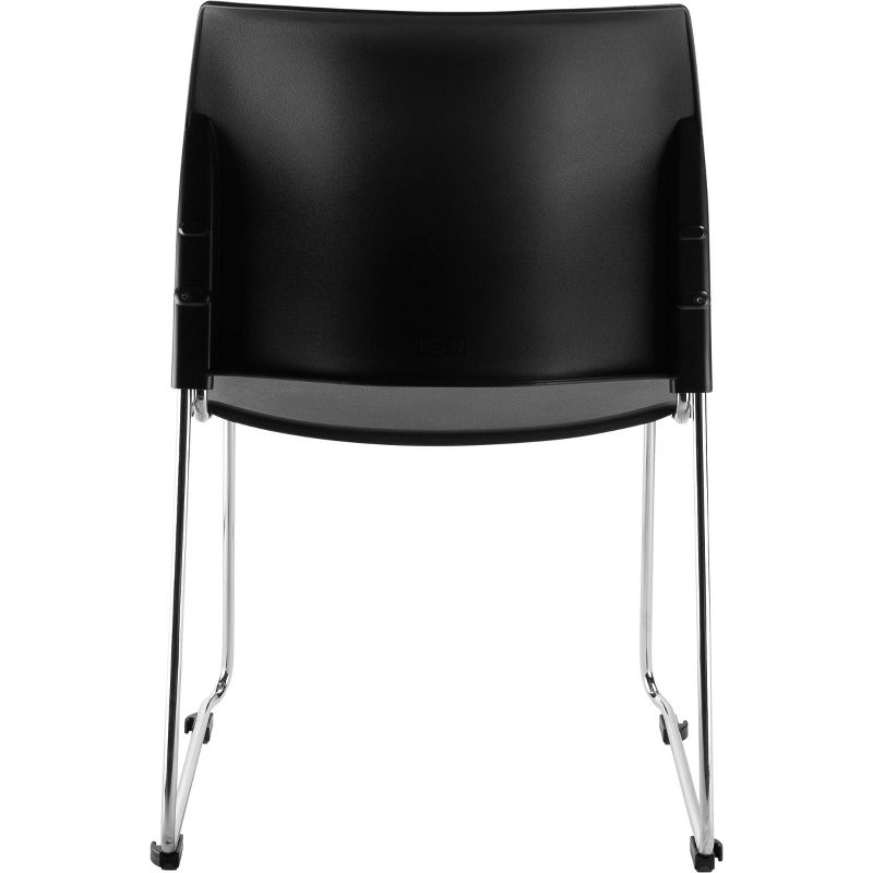 2pk Cafetorium Plastic Stack Chair Black - Hampton Collection
