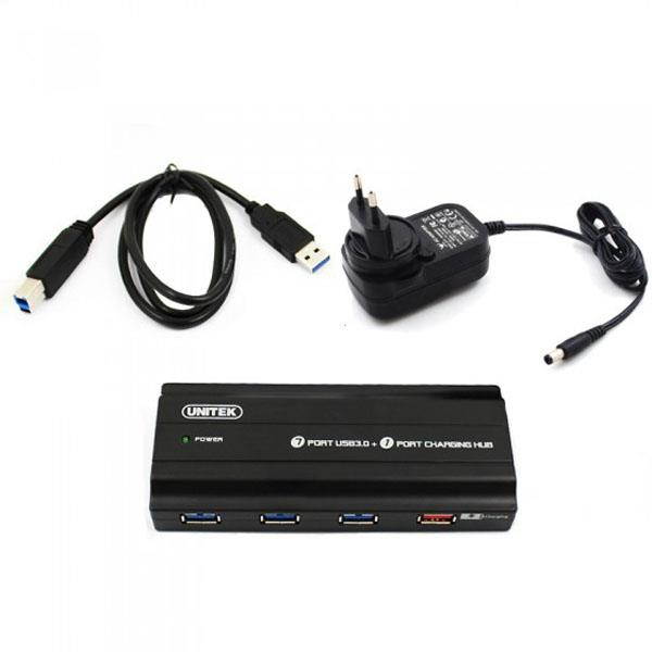 Unitek 7-Port USB 3.0 Hub & 1 Charging Port for iPad iPhone