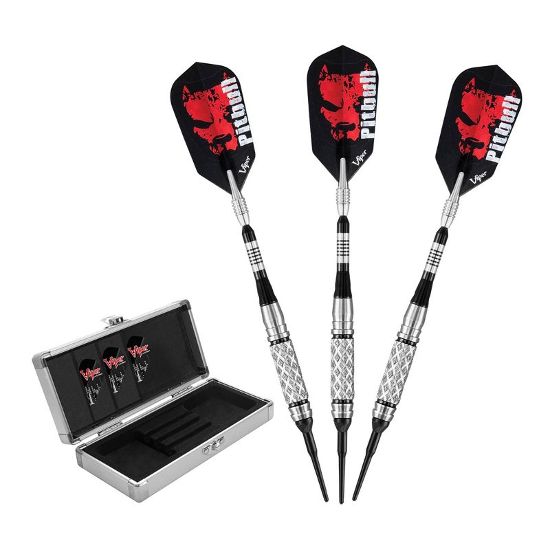 Viper Pitbull 90% Tungsten 18 Gram Diamond Cut Barrel Soft Tip Darts w/ Case