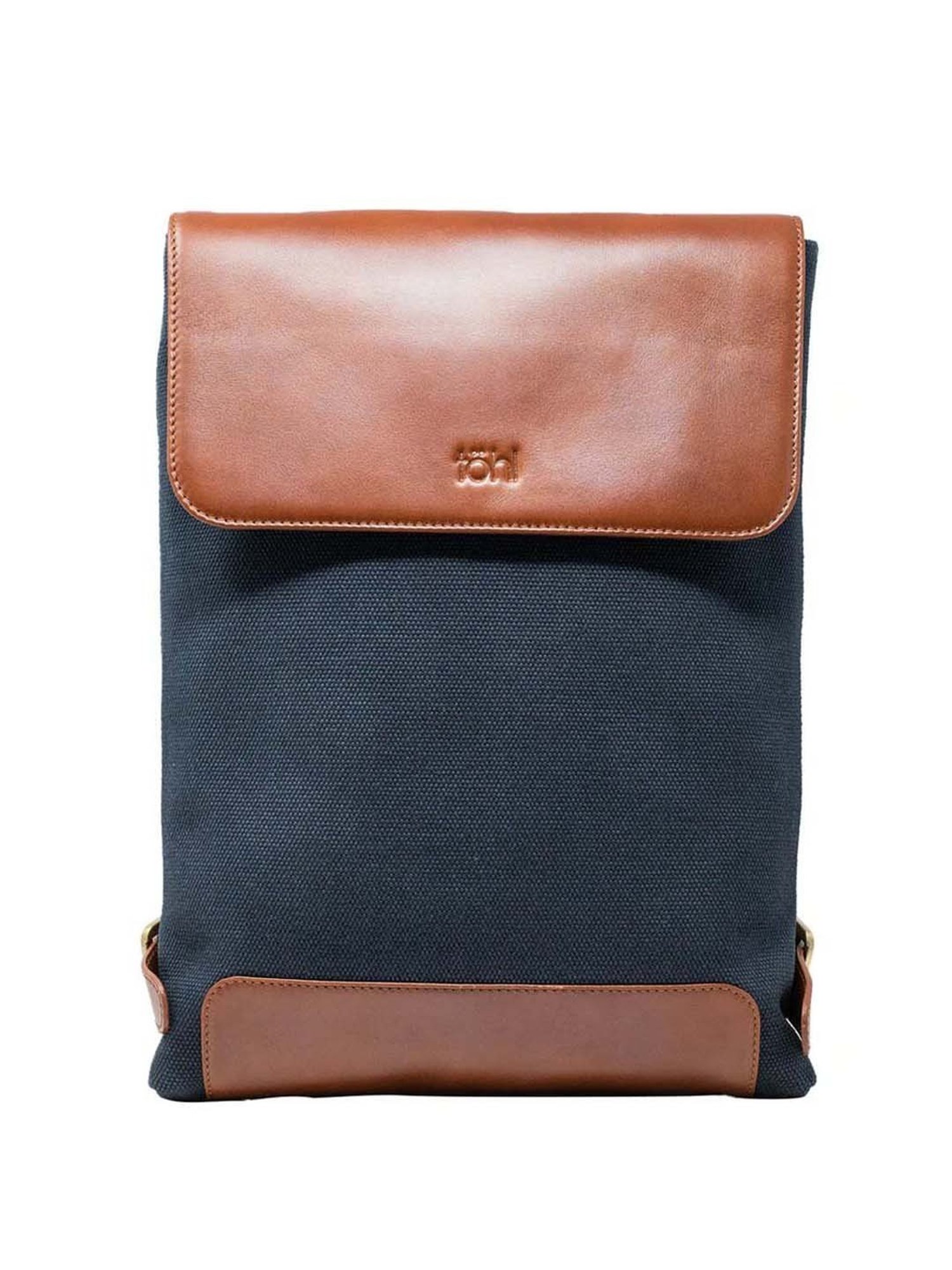 Tohl Blue Leather Large Convertible Backpack