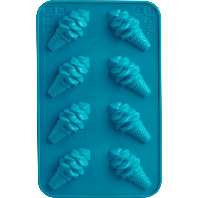 Trudeau 2pk Ice Cream Cone Choclate Molds Tropical Blue