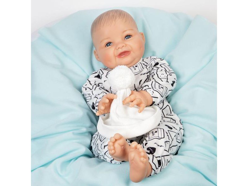 Paradise Galleries Realistic Chubby Baby Boy Doll - Big Boy with fat rolls and magnetic pacifier, 5-Piece Reborn Doll Set
