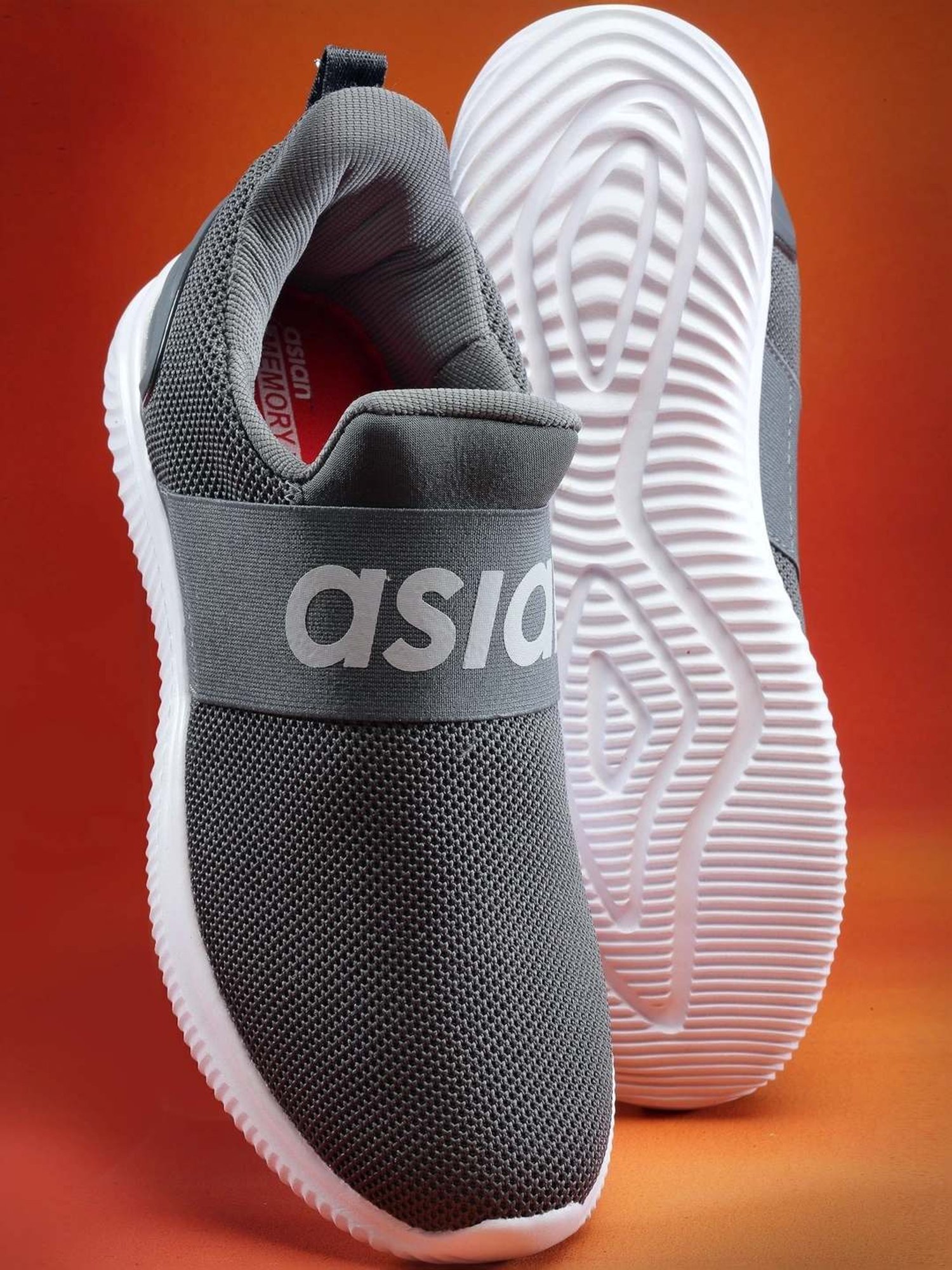 Asian Men's Grey Walking Shoes