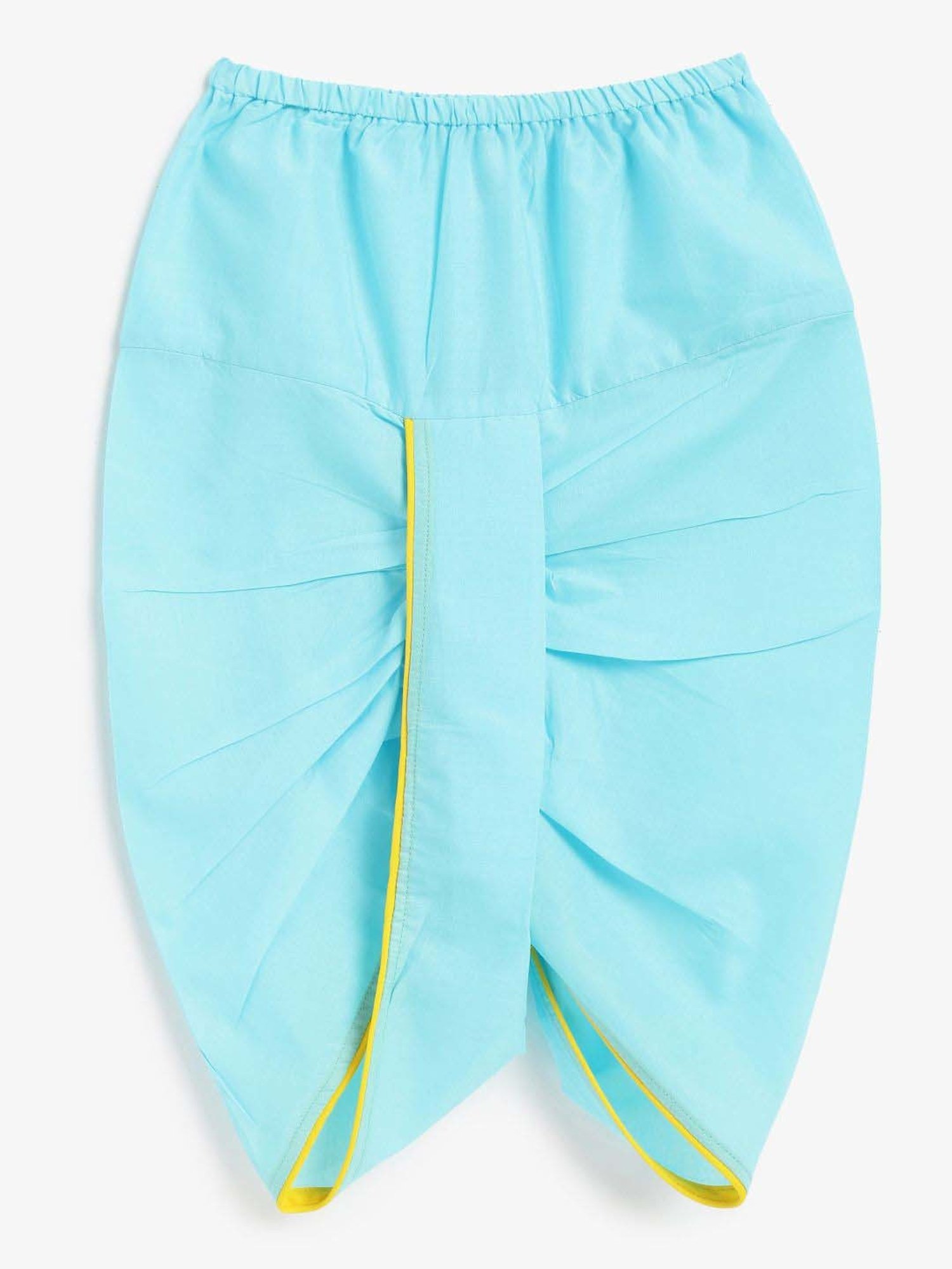 Campana Kids Yellow & Blue Cotton Printed Full Sleeves Kurta & Dhoti