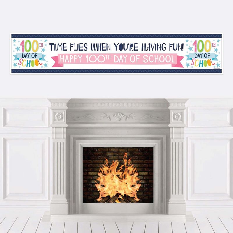 Big Dot of Happiness Happy 100th Day of School - 100 Days Party Decorations Party Banner