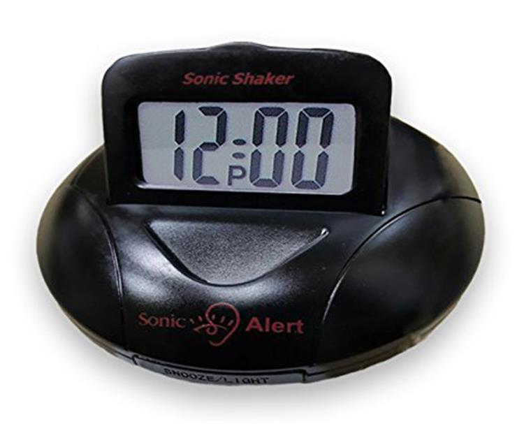 Sonic Alert Sonic Shaker .75" Digital Vibrating Alarm Clock (Black) SBP100B