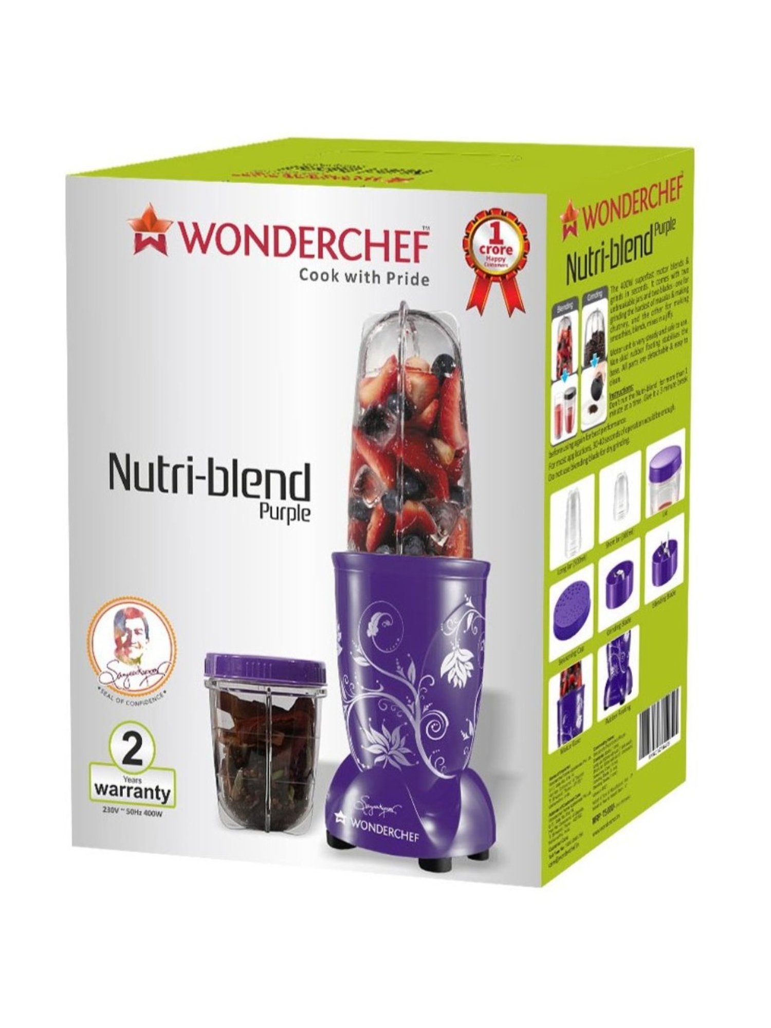 Wonderchef Nutri-blend 400 W Blender (Purple)