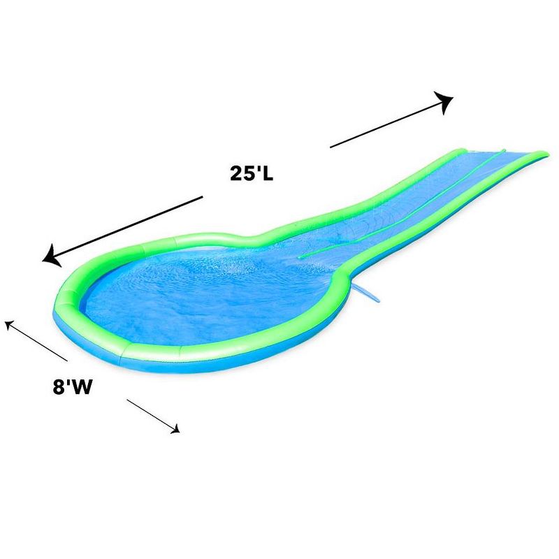 HearthSong Strike Zone 18'L Bowling Water Slide with Two Speed Boards for Outdoor Active Play